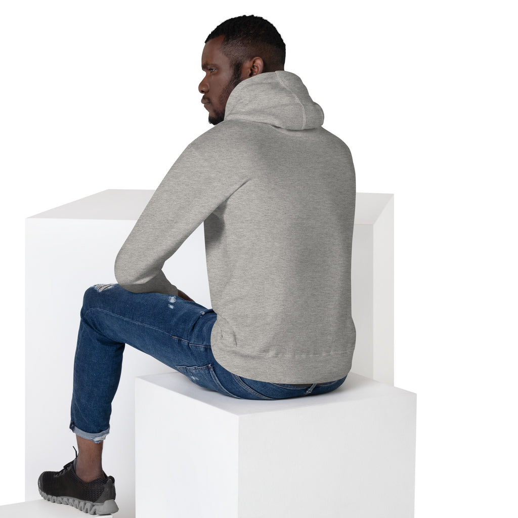 The Tank From Which I Fuel My Fucks Is Empty – Rude – Hoodie in grey – back view