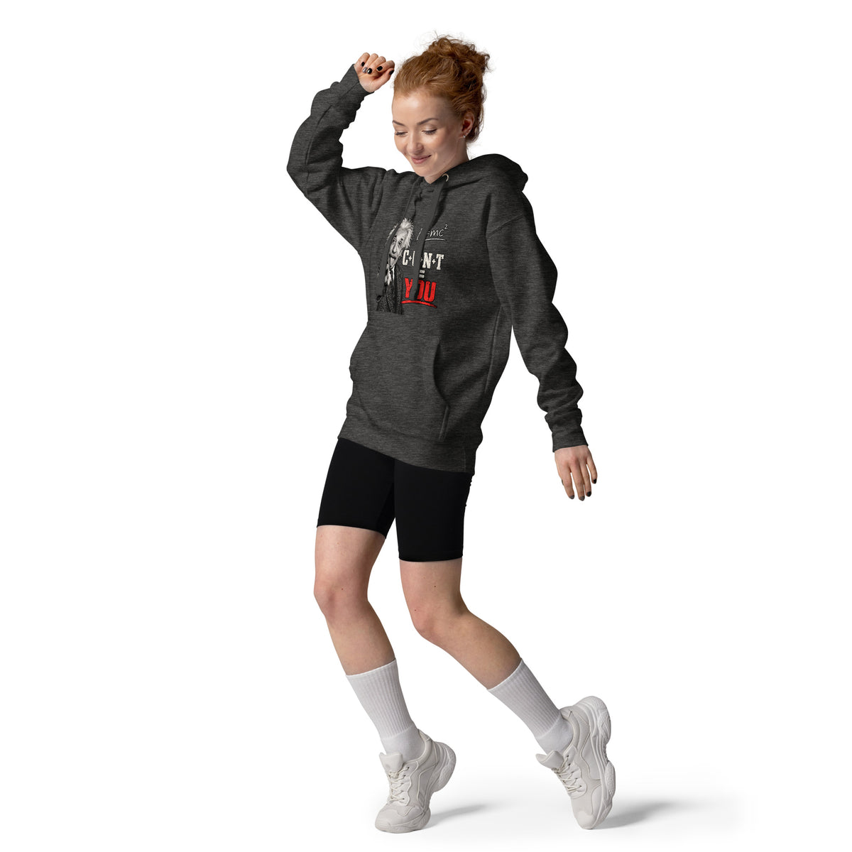 Einstein Equation science hoodie in charcoal heather