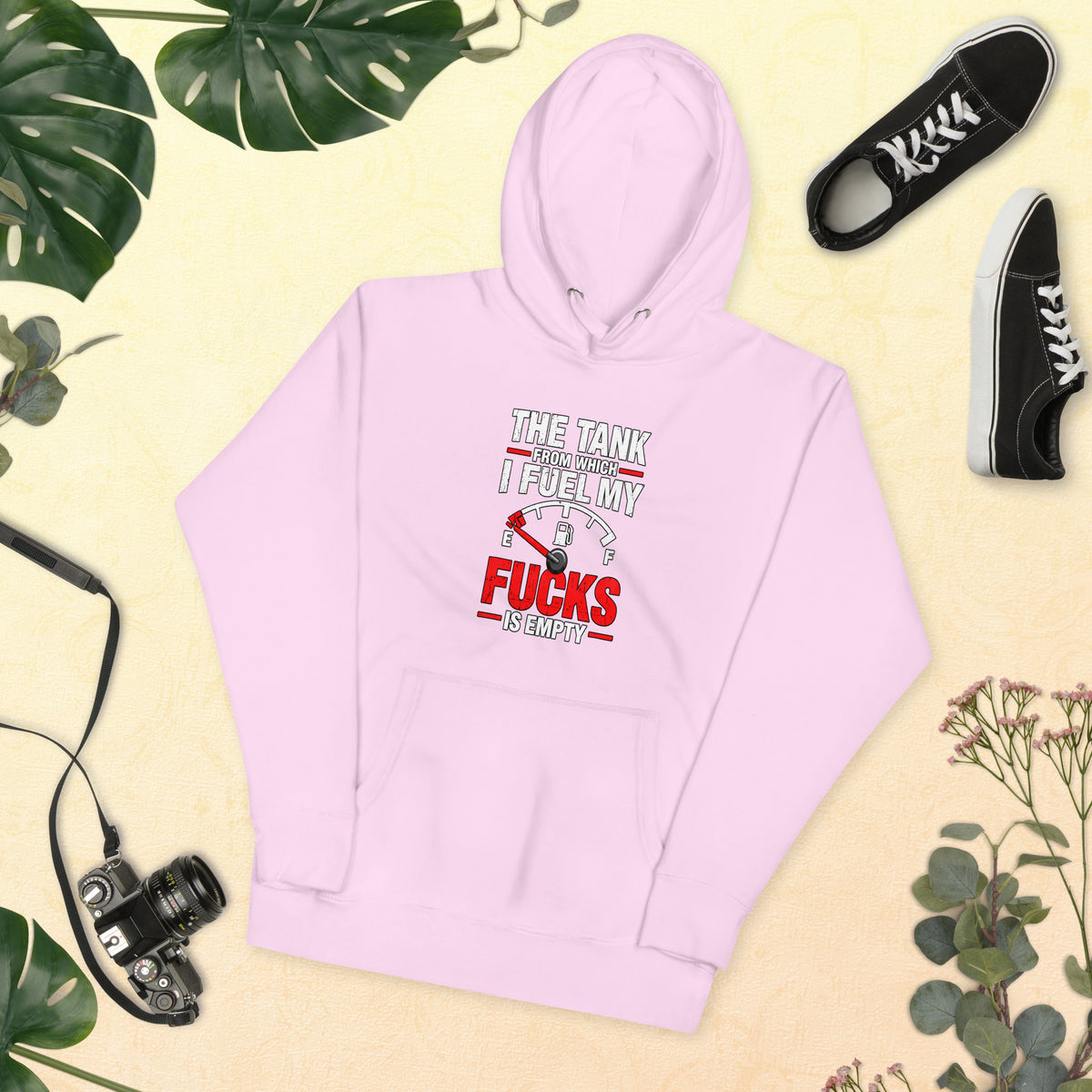 The Tank From Which I Fuel My Fucks Is Empty – Rude – Hoodie – front view