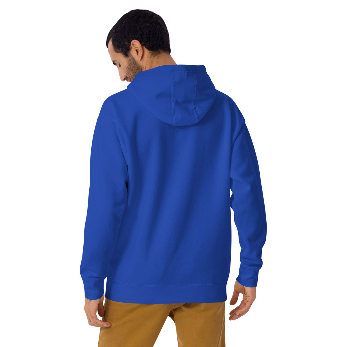 Life Fucks Me hoodie in Team Royal back view