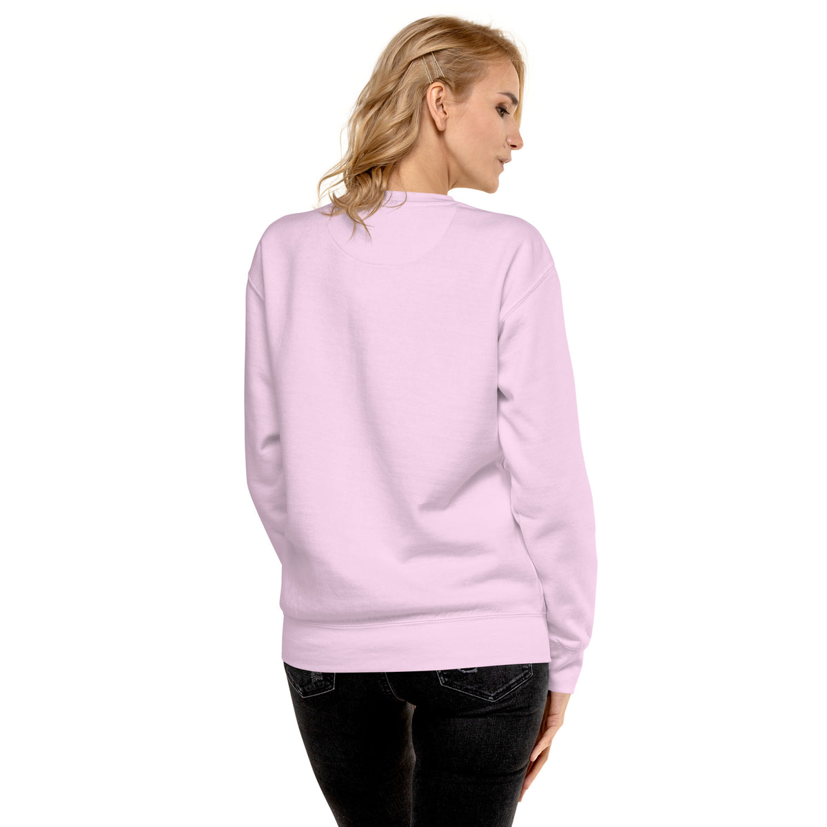 Let Me Count The Ways Malinois sweatshirt in Lavender back view