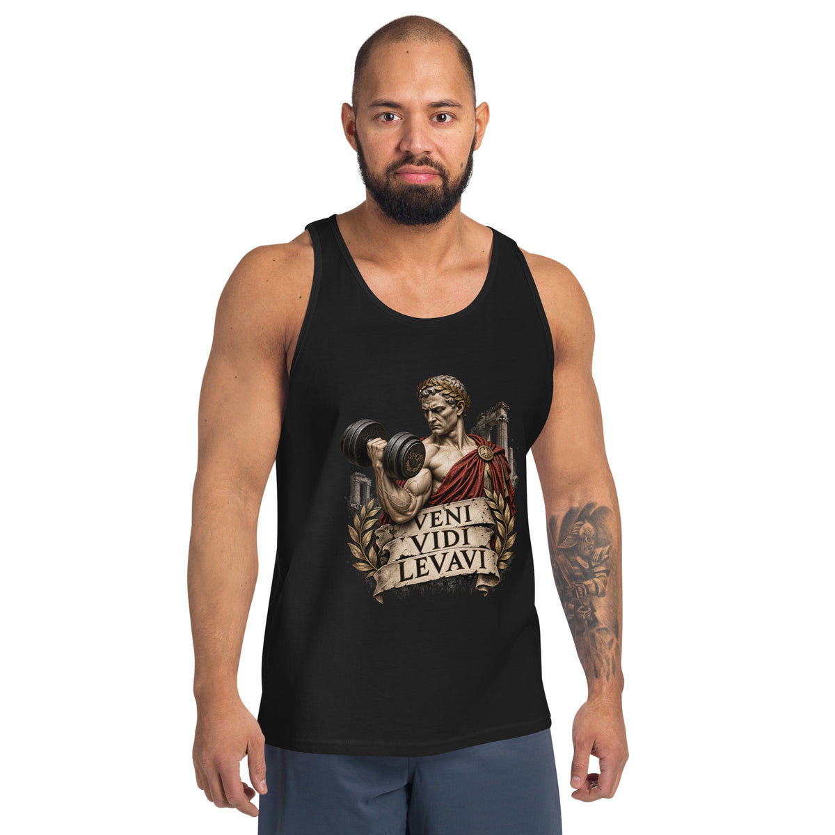 Veni, Vidi, Levavi gym tank top by The Wandering Manc