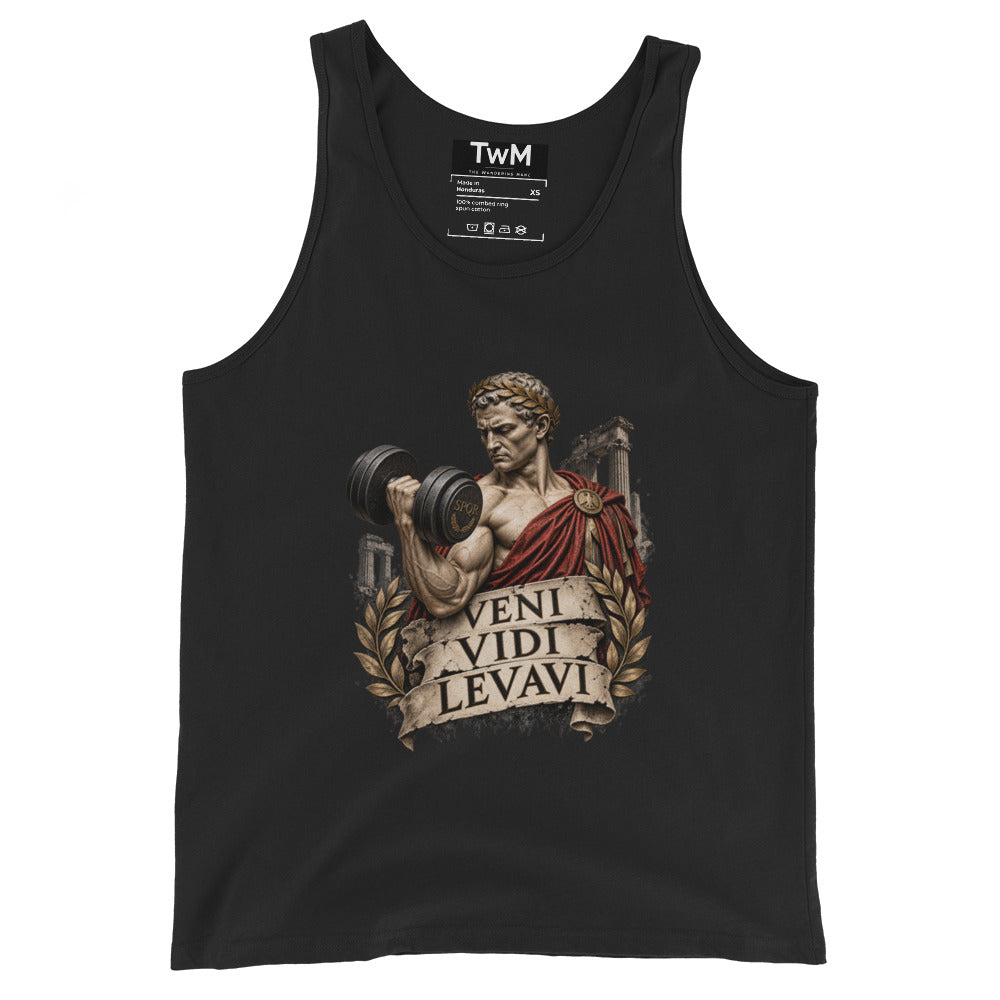 Veni, Vidi, Levavi gym tank top by The Wandering Manc