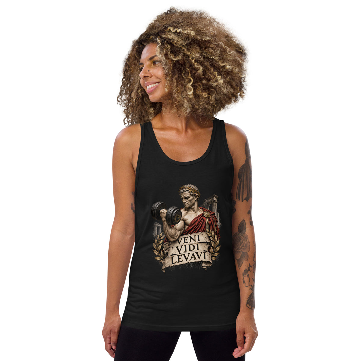 Veni, Vidi, Levavi gym tank top by The Wandering Manc