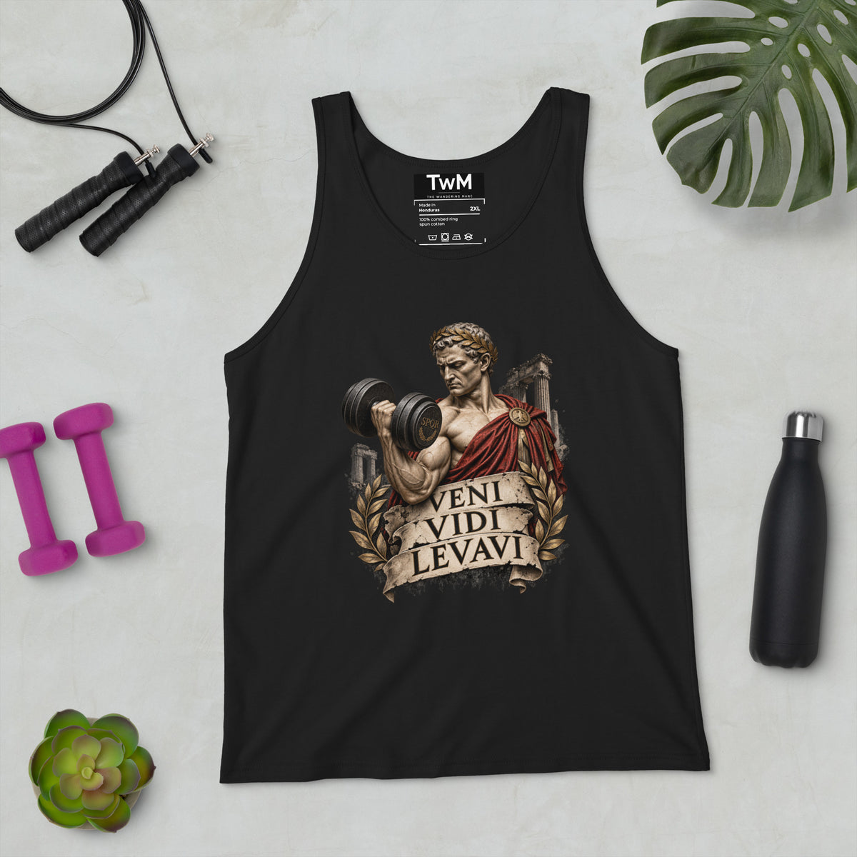 Veni, Vidi, Levavi gym tank top by The Wandering Manc