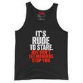 It's Rude To Stare – Gym – Tank Top in black – front view