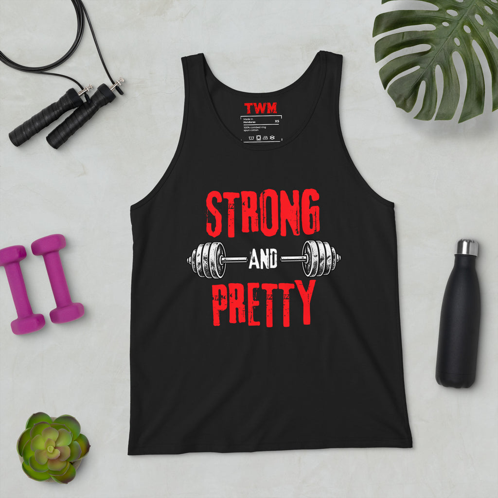 Strong And Pretty – Gym – Tank Top in black – front view