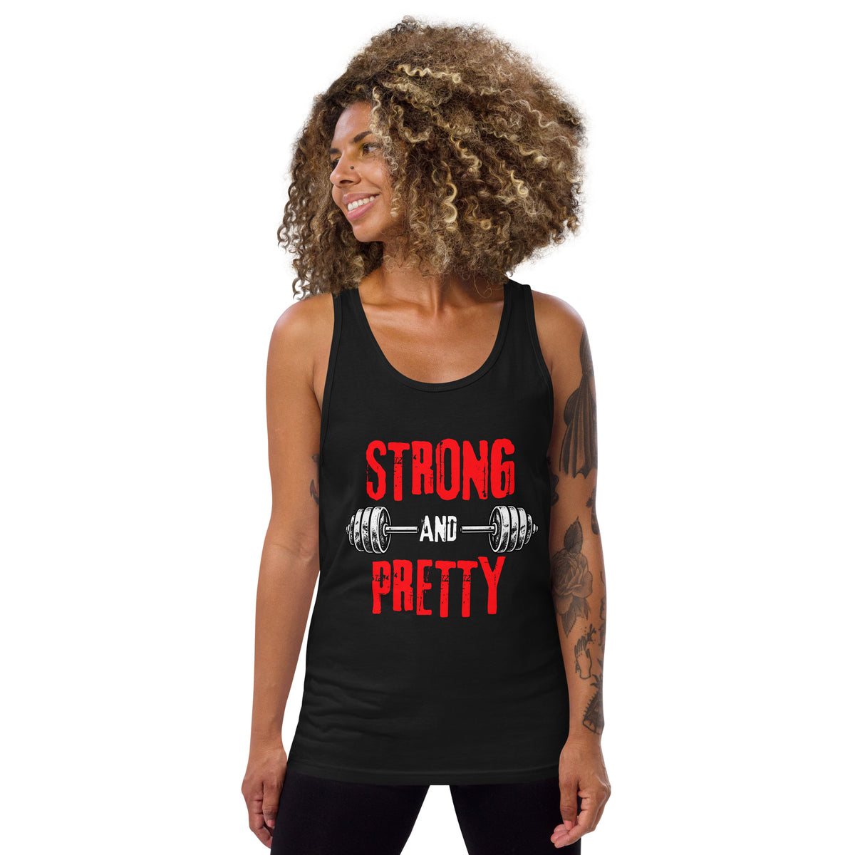 Strong And Pretty – Gym – Tank Top in black – front view