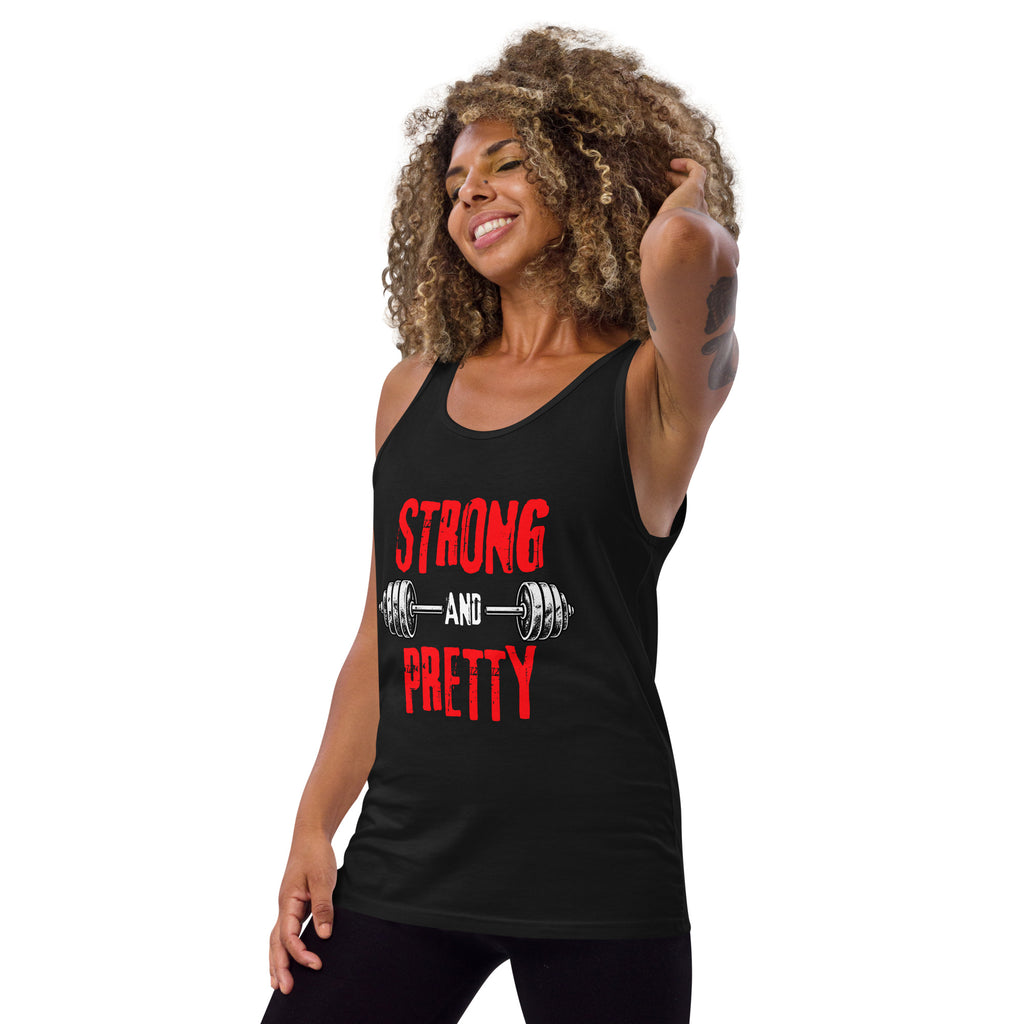 Strong And Pretty – Gym – Tank Top in black – left-front view