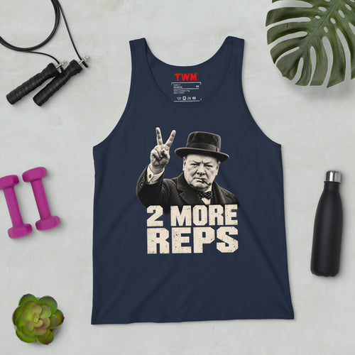 2 More Reps - Churchill – Gym – Tank Top in navy – front view