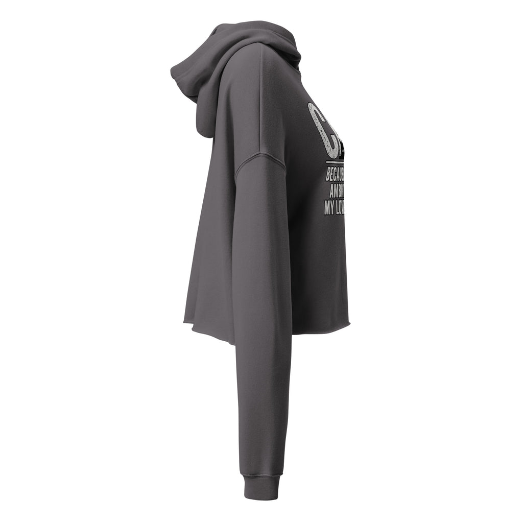 Ambivalence Is My Love Language cropped hoodie in Storm right view